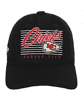 Outerstuff Big Boys and Girls Black Kansas City Chiefs Retro Wooly Adjustable Hat