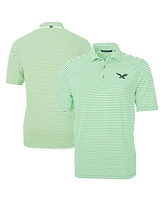 Cutter Buck Men's Kelly Green Philadelphia Eagles Virtue Eco Pique Stripe Polo