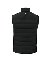 Cutter Buck Men's Black Las Vegas Raiders Throwback Evoke Hybrid Eco Softshell Full-Zip Vest