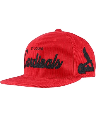 Mitchell & Ness Men's Red St. Louis Cardinals Corduroy Snapback Hat