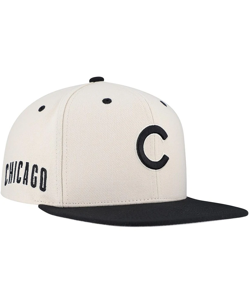 Mitchell & Ness Men's Cream Chicago Cubs Snapback Hat