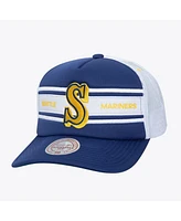 Mitchell & Ness Men's Royal Seattle Mariners Sideline Trucker Adjustable Hat