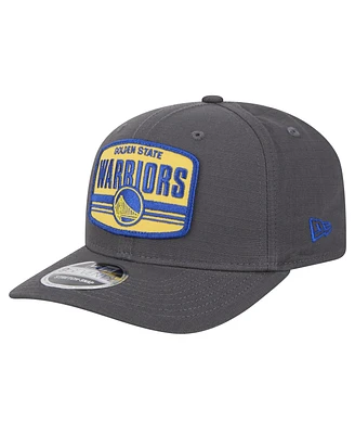 New Era Men's Graphite Golden State Warriors Team Elevated Patch 9SEVENTY Adjustable Hat