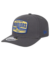 New Era Men's Graphite Golden State Warriors Team Elevated Patch 9SEVENTY Adjustable Hat