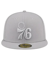 New Era Men's Gray Philadelphia 76ers Color Pack 59FIFTY Fitted Hat