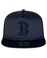 New Era Men's Navy Boston Red Sox Tone Foam Meshback Golfer Snapback Hat