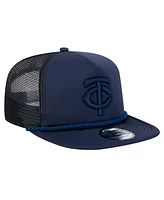 New Era Men's Navy Minnesota Twins Tone Foam Meshback Golfer Snapback Hat