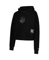 Pro Standard Women's Black Vegas Golden Knights Jewels Cropped Pullover Hoodie