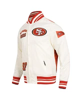 Pro Standard Men's Cream/Scarlet San Francisco 49ers Sublimated Satin Full-Snap Jacket