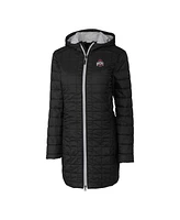 Cutter & Buck Women's Black Ohio State Buckeyes Rainier Primaloft Hooded Long Coat