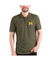 Antigua Men's Heathered Black/Gold Michigan Wolverines Esteem Polo