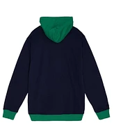 Mitchell & Ness Men's Navy Dallas Mavericks Hardwood Classics Big Face 5.0 Pullover Hoodie