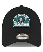 New Era Men's Black Philadelphia Eagles 2024 Nfc East Division Champions 9FORTY Adjustable Hat