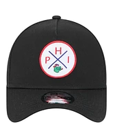 New Era Men's Black Philadelphia Phillies 9FORTY A-Frame Adjustable Hat