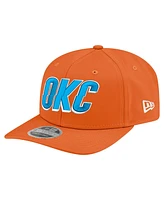 New Era Men's Orange Oklahoma City Thunder Statement Edition Jersey Hook 9SEVENTY Stretch-Snap Hat