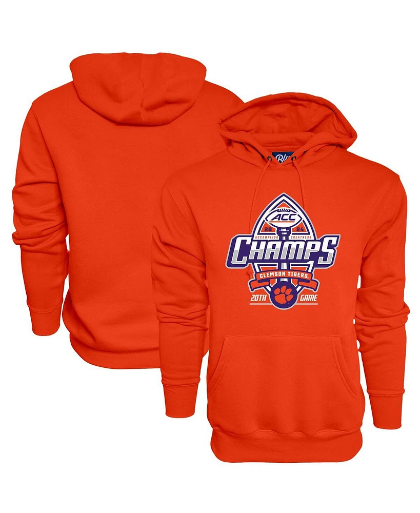 Blue 84 Men's Orange Clemson Tigers 2024 Acc Football Conference Champions Locker Room Pullover Hoodie