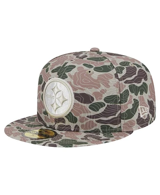 New Era Men's Pittsburgh Steelers Geo Camo 59FIFTY Fitted Hat