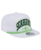 New Era Men's White Seattle Seahawks Diamond Golfer Snapback Hat