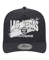 New Era Men's Black Las Vegas Raiders Throwback Brush Golfer Snapback Hat