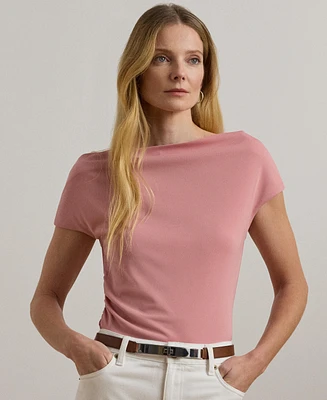 Lauren Ralph Lauren Women's Jersey Asymmetrical Off-the-Shoulder Top