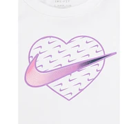 Nike Toddler Girls Heart Logo Graphic T-Shirt & Shorts, 2 Piece Set