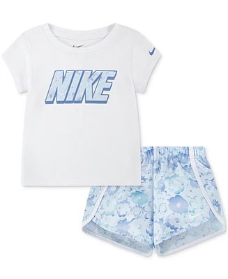 Nike Toddler Girls Logo Graphic T-Shirt & Shorts, 2 Piece Set