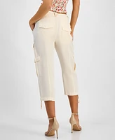 Guess Women's Kai Tie-Hem High-Rise Cargo Pants