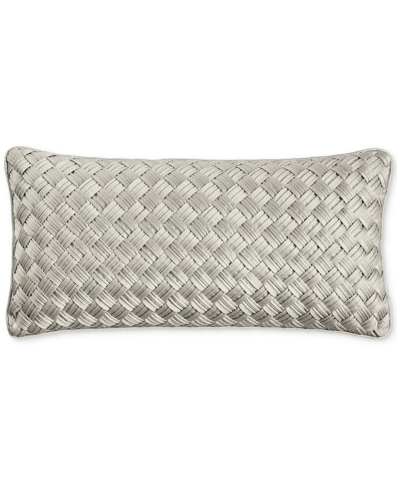 Hotel Collection Basketweave Decorative Pillow, 12" x 24", Exclusively at Macy's