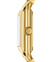 Tory Burch Women's The Kira Square Gold-Tone Stainless Steel Bracelet Watch 24mm