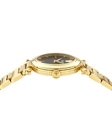 Versace Women's Swiss Greek Gold Ion Plated Bracelet Watch 35mm