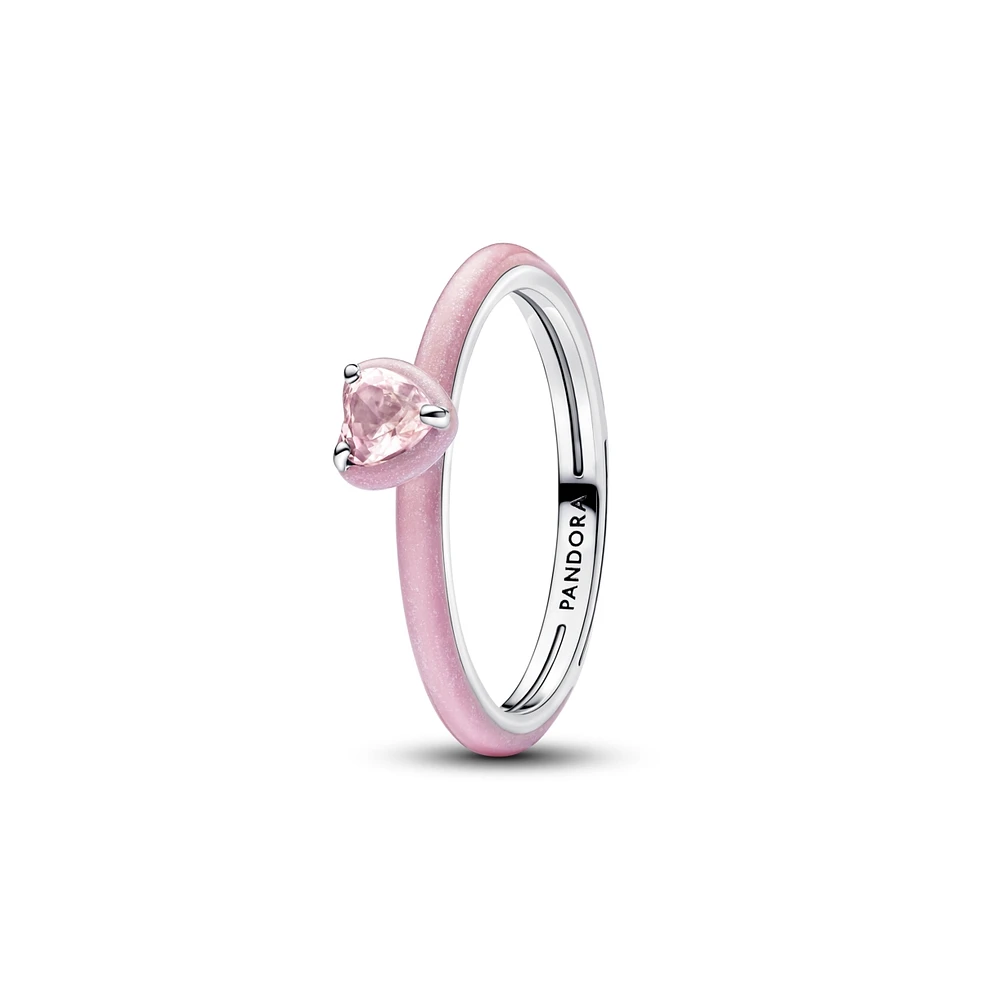 Pandora Sterling Silver Pink Chakra Heart Ring