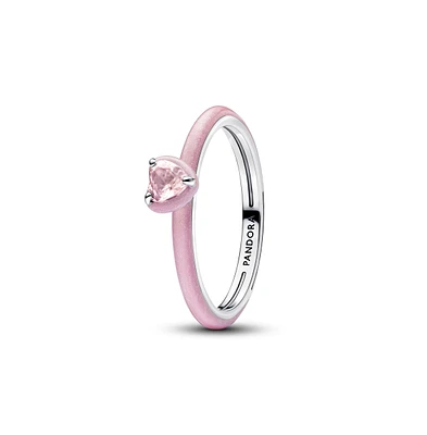 Pandora Sterling Silver Pink Chakra Heart Ring