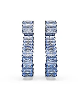 Swarovski Matrix Ruthenium Plated Drop Earrings
