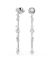 Swarovski Constella Rhodium Plated Drop Earrings