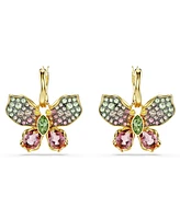 Swarovski Idyllia Mixed Metal Finish Butterfly Drop Earrings