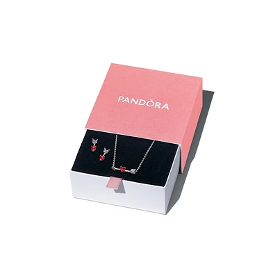 Pandora Silver Plated Heart Arrow Jewelry Set