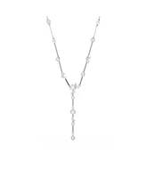 Swarovski Constella Round Cuts White Rhodium Plated Y Necklace