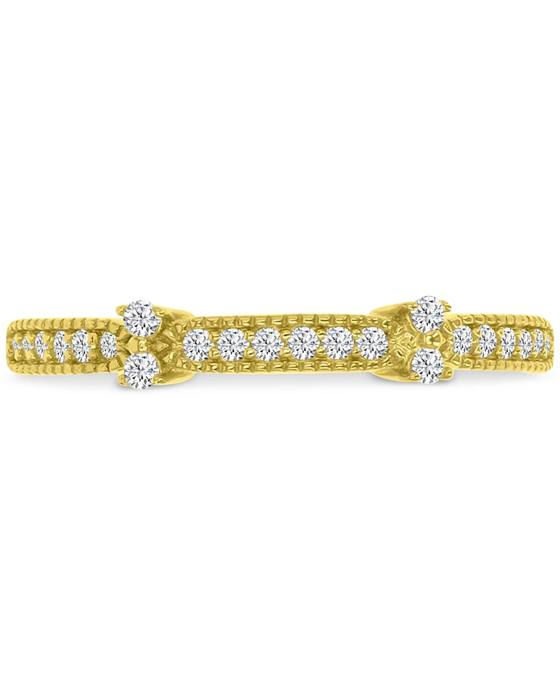 Cubic Zirconia Accent Ring (1/3 ct. t.w.) 14k Gold over Sterling Silver