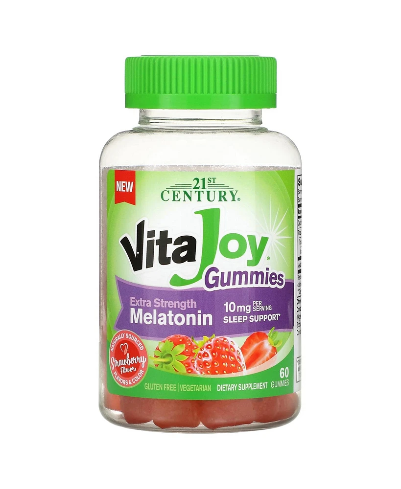 21st Century Vita Joy Melatonin Gummies Extra Strength Strawberry 10 mg