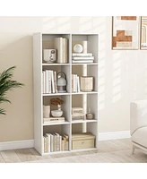 Cube Bookshelf with Back Guardrail for Living Room Bedroom