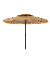 Ft. Outdoor Double Top Hawaiian Style Thatch Umbrella