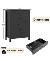 Modern 5-Drawer Multipurpose Chest Dresser for Stylish and Efficient Storage Any Room