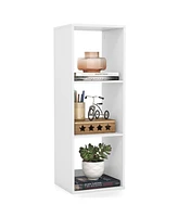 Cube Bookshelf with Back Guardrail for Living Room Bedroom