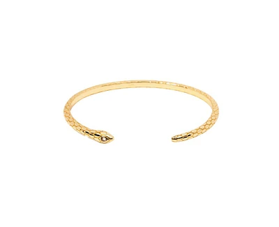 Adjustable Snake Cuff in 14K Gold-Plated Brass