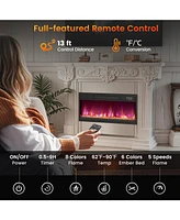 Electric Fireplace Insert with Remote Control for Effortless Comfort and Customizable Settings