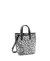 Pre-Owned Salvatore Ferragamo Travel Mosaic Tote Crystal Embellished Suede