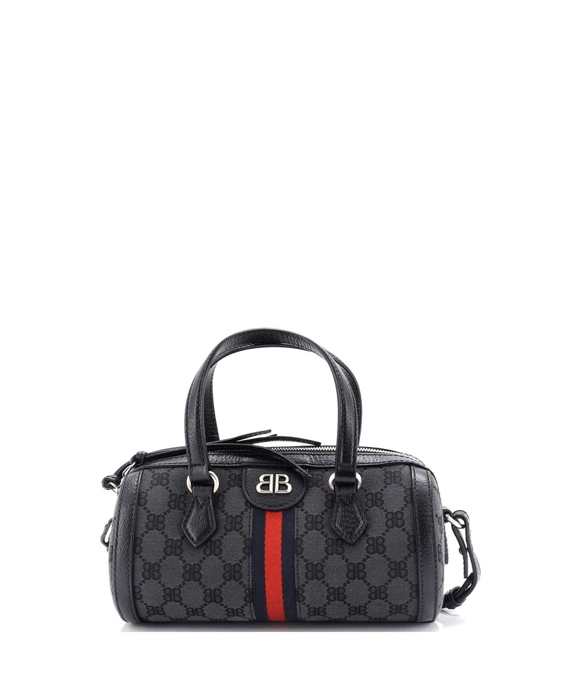 Pre-Owned Balenciaga Small x Gucci The Hacker Project Boston Bag Bb Canvas