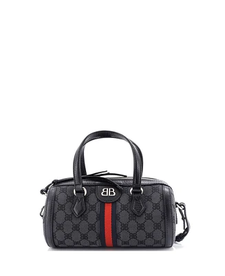 Pre-Owned Balenciaga Small x Gucci The Hacker Project Boston Bag Bb Canvas