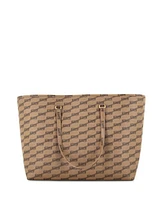 Pre-Owned Balenciaga Large Signature East-West Shopper Tote Bb Monogram Coated Canvas
