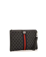 Pre-Owned Balenciaga x Gucci The Hacker Project Web Wristlet Clutch Bb Canvas